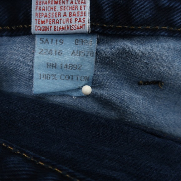 Vintage Girbaud Brand X Jeans Youth 18 (28x28) Dark Blue High Waist Tapered - Picture 14 of 16